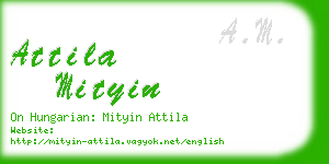 attila mityin business card